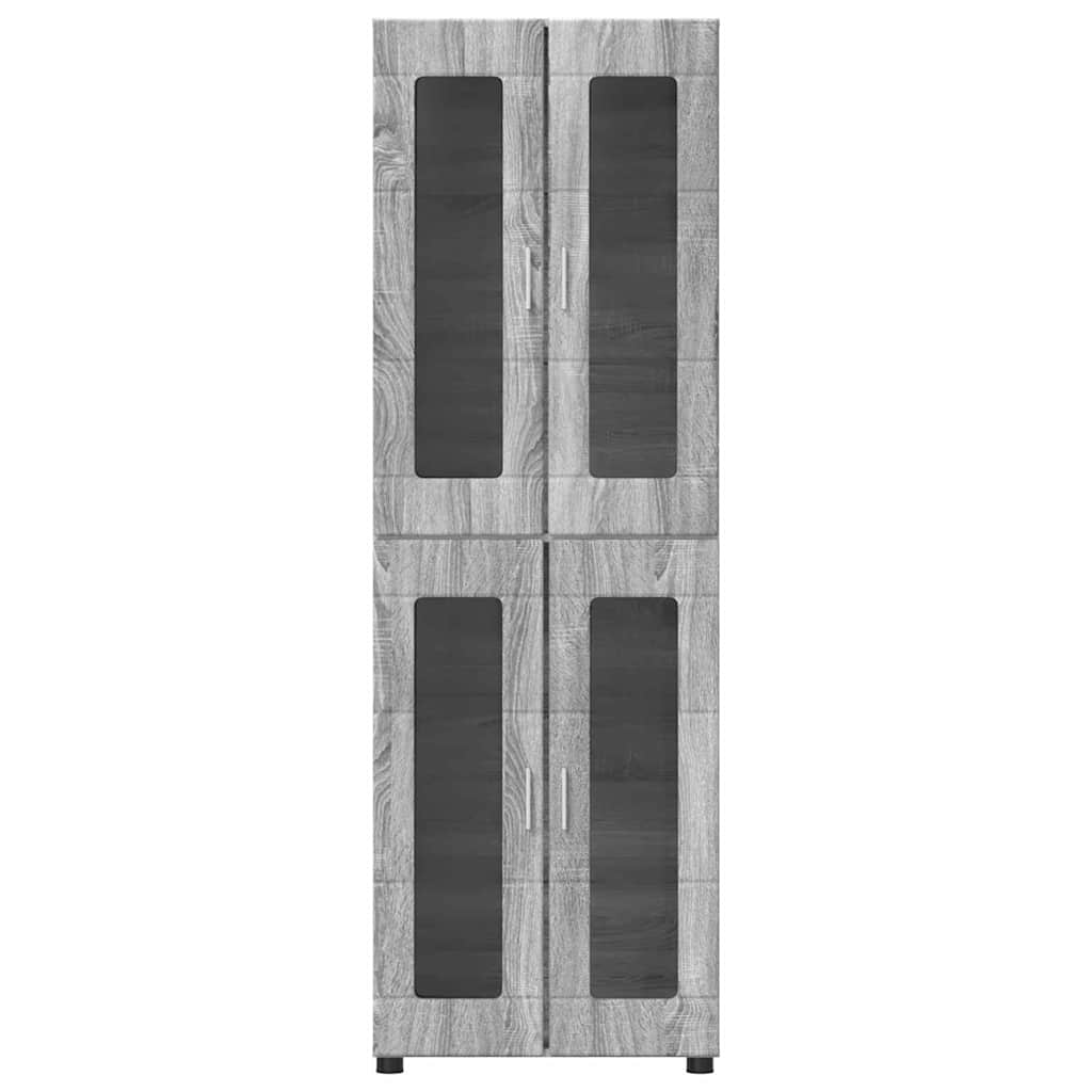 Highboard mit Regal FLORIN Weiß 60 x 35 x 182 cm Holzwerkstoff