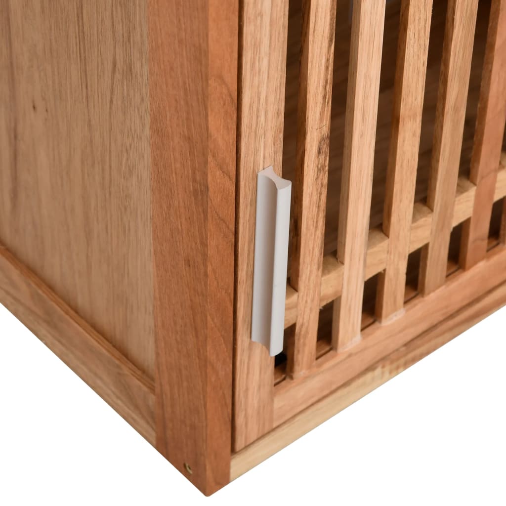 Badschrank 42x29x82 cm Massivholz Nussbaum