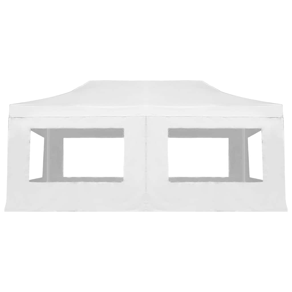 Profi-Partyzelt Faltbar mit Wänden Aluminium 3×3m Weiß
