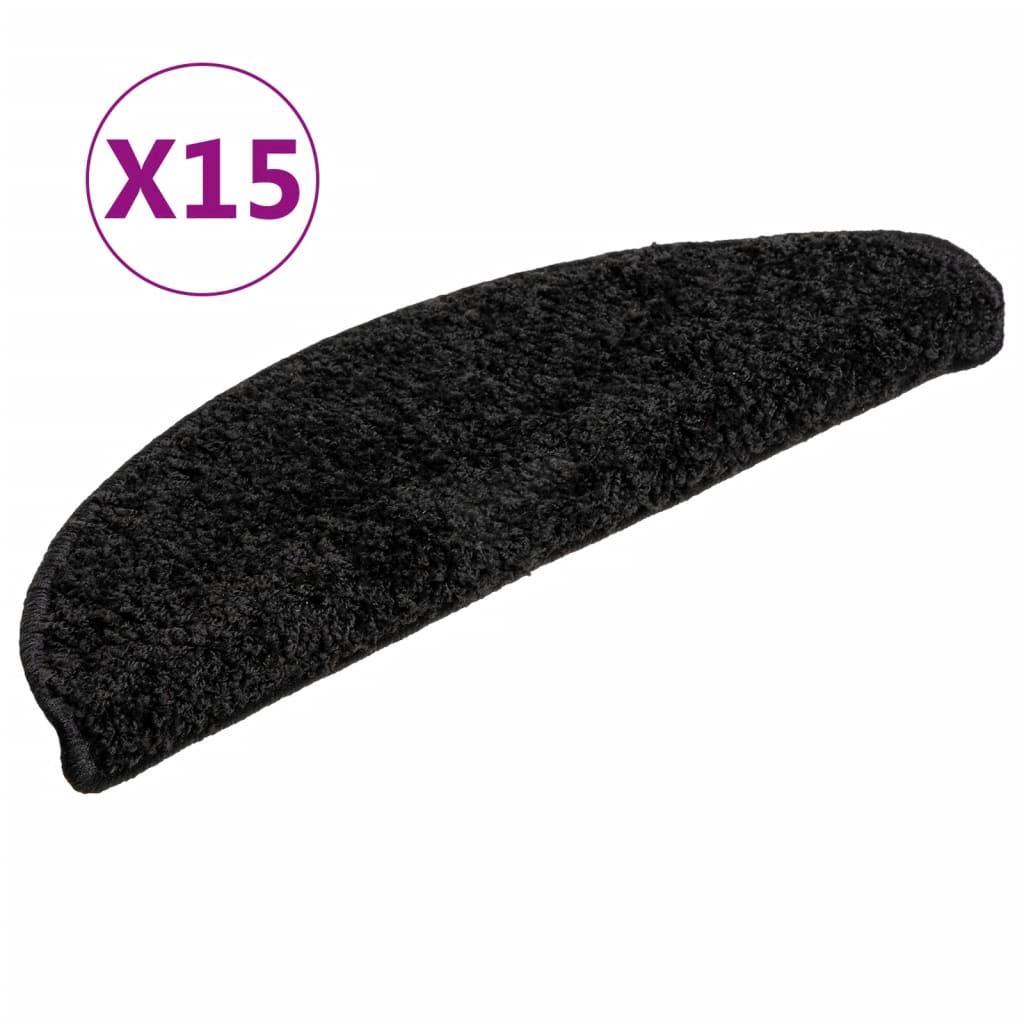 Stufenmatten 15 Stk. 56x17x3 cm Grau Halbrund
