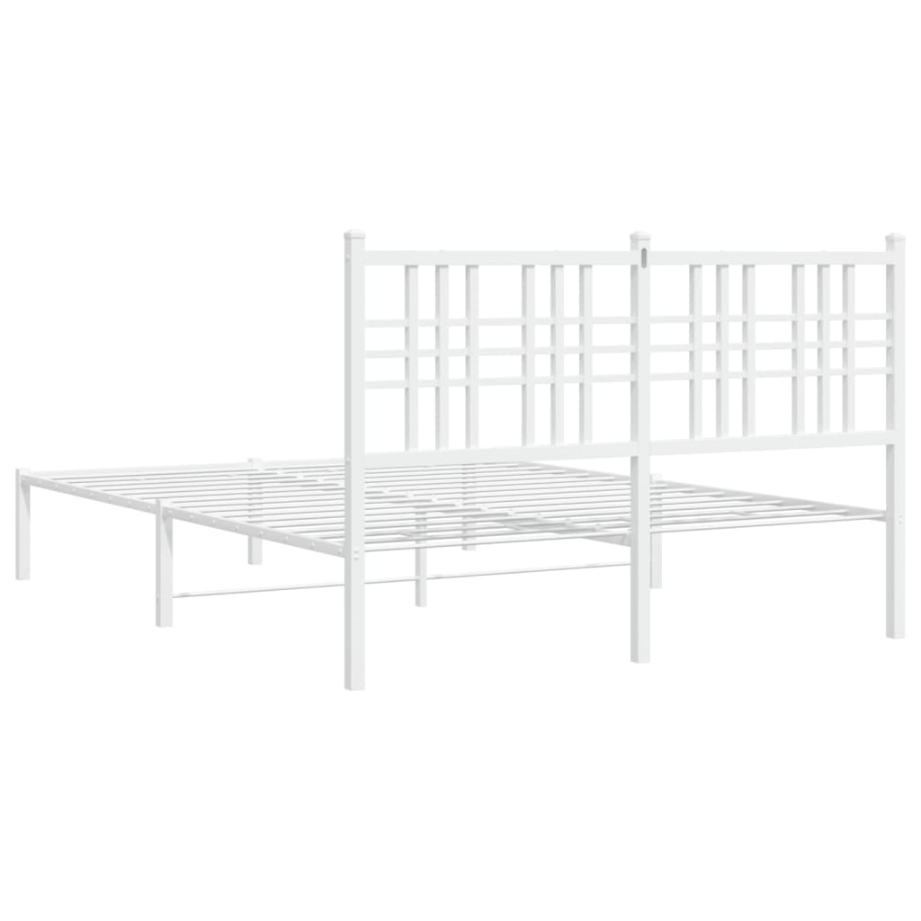 Bettgestell mit Kopf- und Fußteil Metall Schwarz 90x200 cm