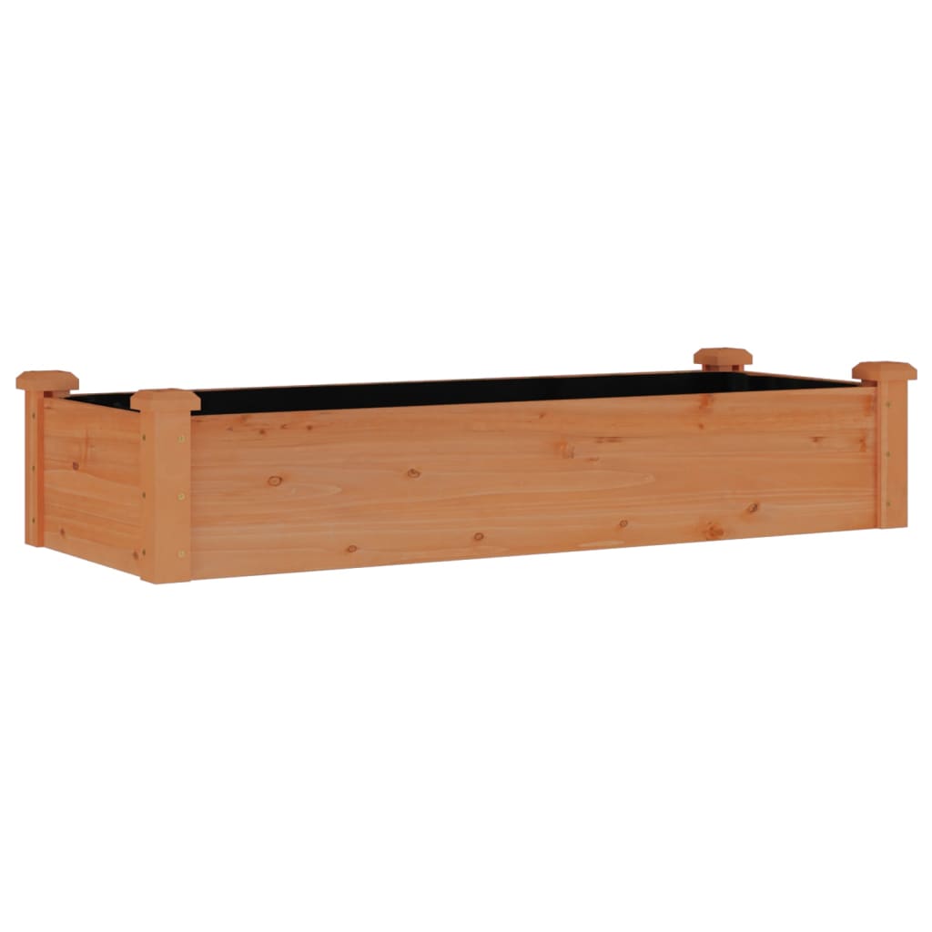 Hochbeet mit Einsatz Grau 120x45x25 cm Massivholz Tanne