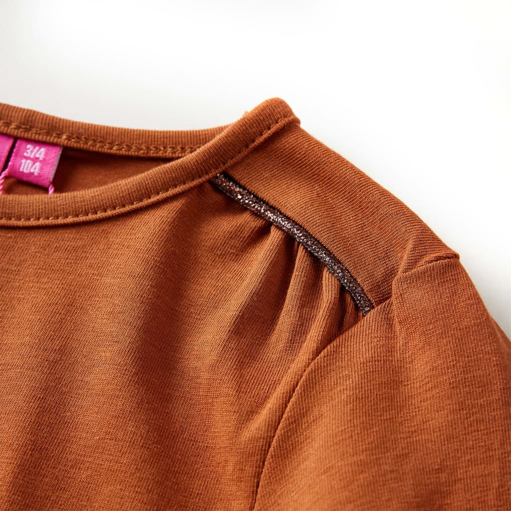 Kinder-Langarmshirt Cognac 128