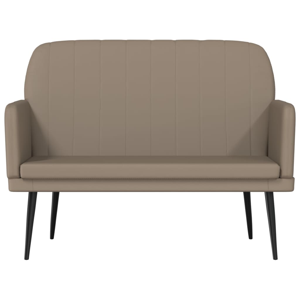 Sitzbank Grau 107x80x81 cm Kunstleder