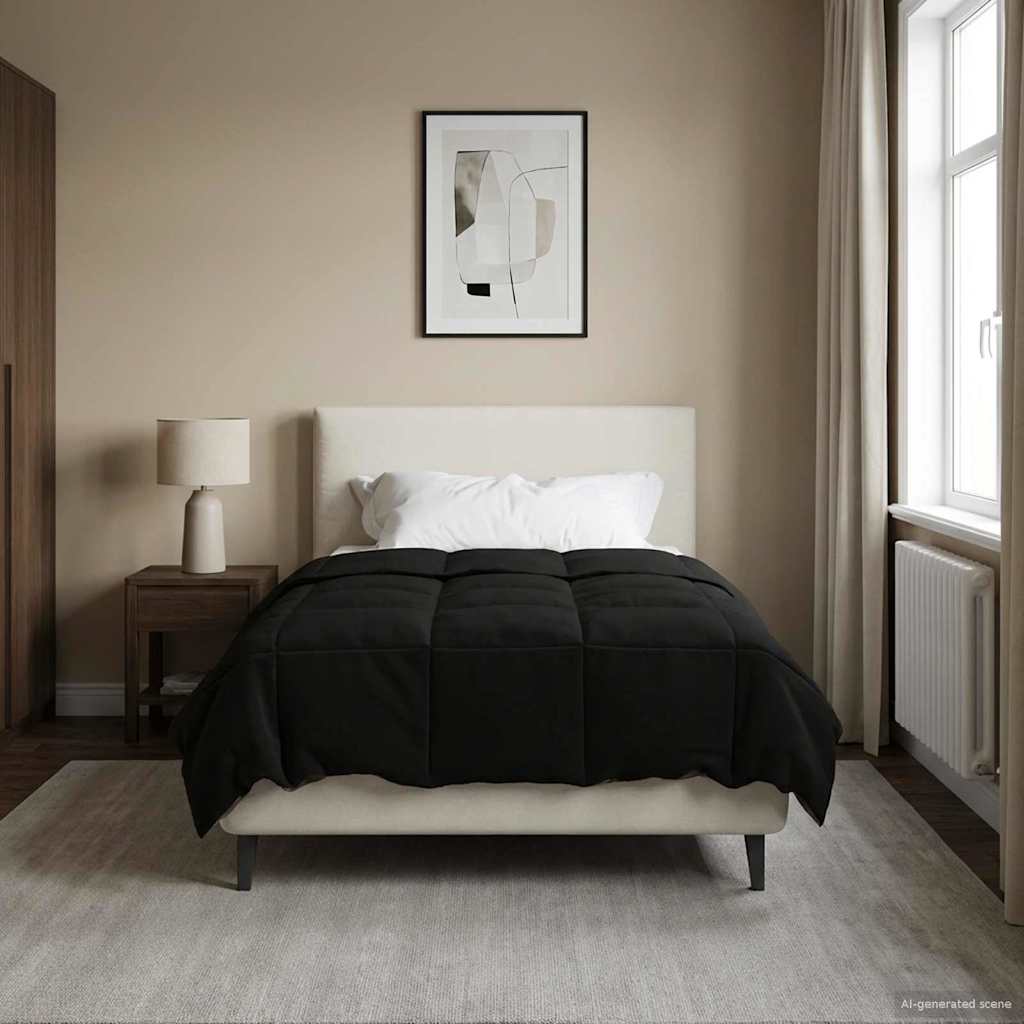 Ganzjahresbettdecke Anthrazit 135 x 200 cm Mikrofaser