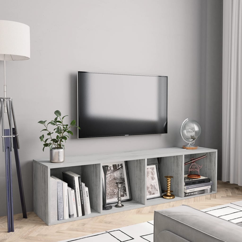 Bücherregal/TV-Schrank Weiß 143×30×36 cm