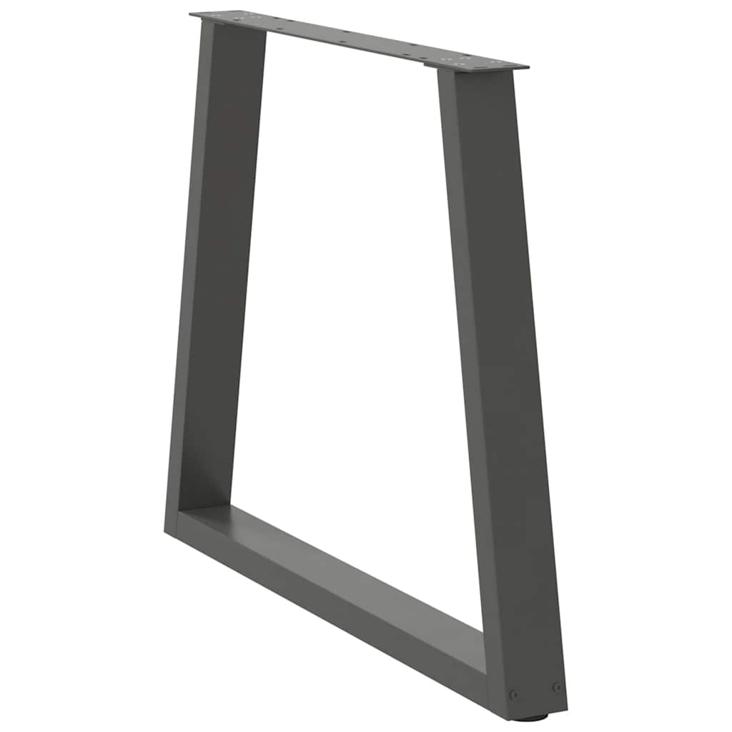 Couchtischbeine V-Form 2 Stück Schwarz 30x(30-31,3) cm Stahl