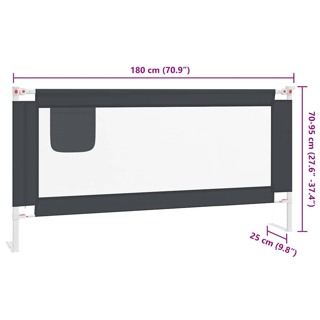 Kleinkind-Bettschutzgitter Grün 90x25 cm Stoff