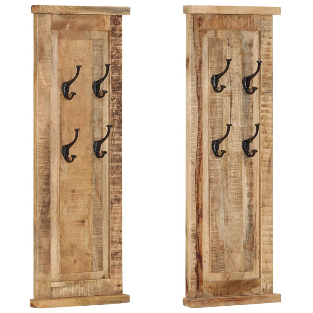 Garderoben 2 Stk. Massivholz Akazie 38x100 cm