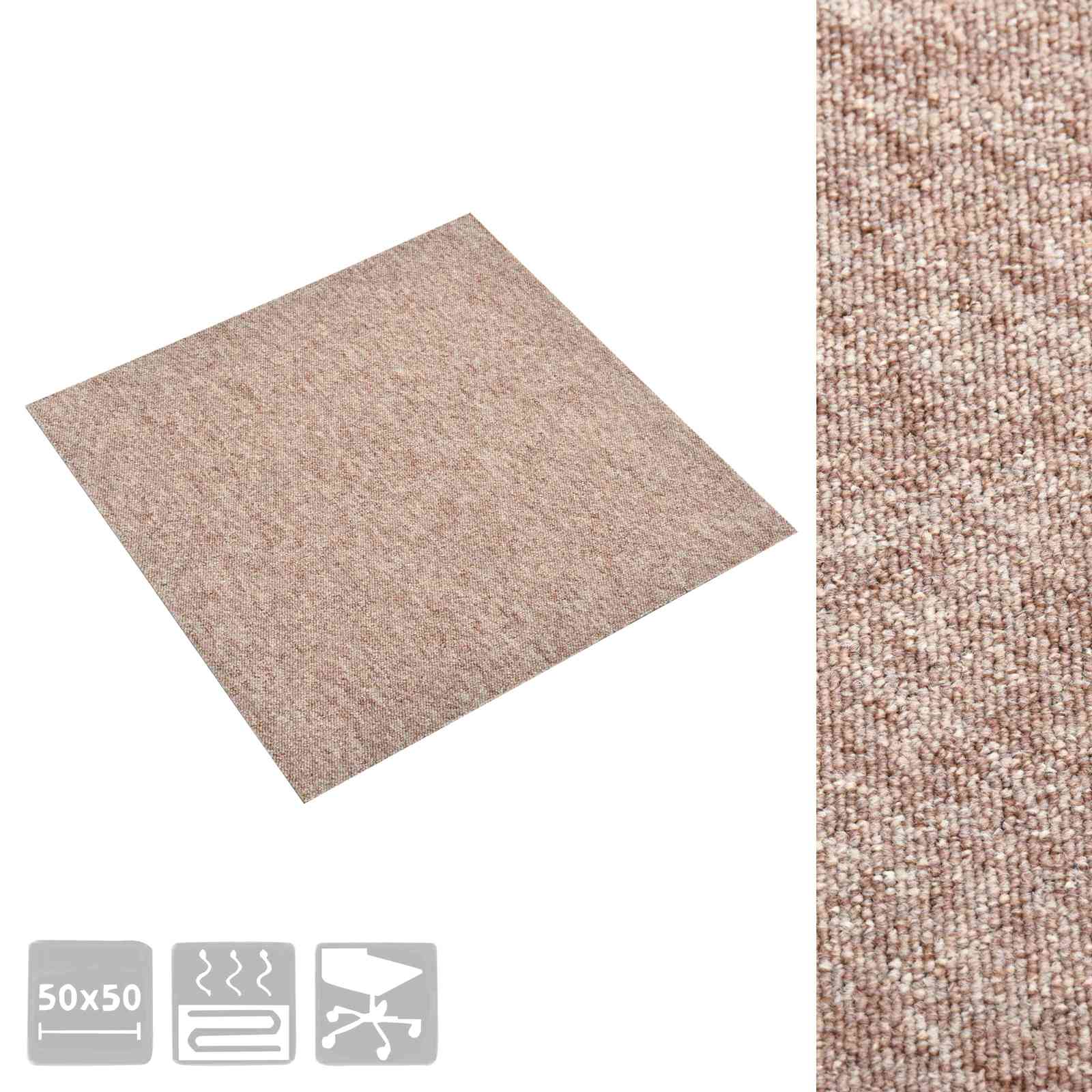Teppich 20 pcs Gestreiftes Anthrazit 50 x 50 cm