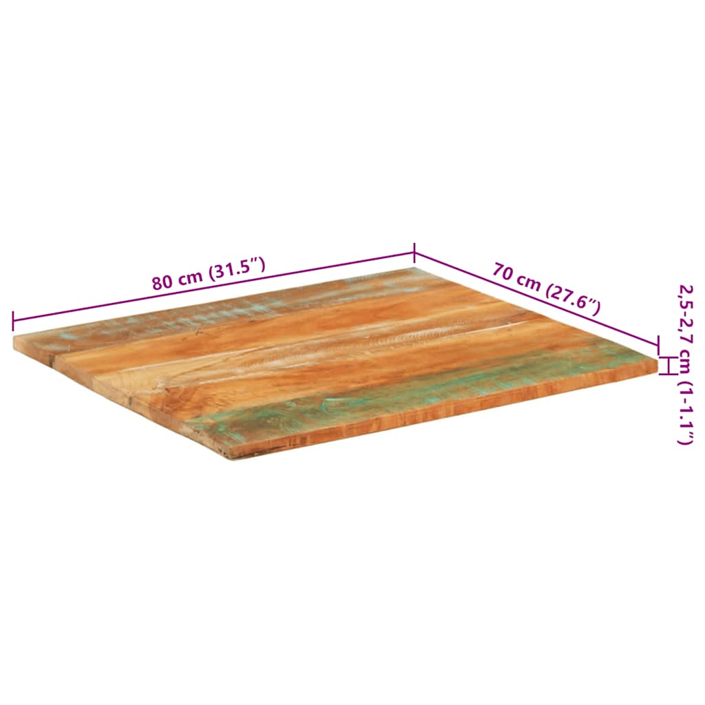 Tischplatte Massivholz Akazie 15-16 mm 60x80 cm
