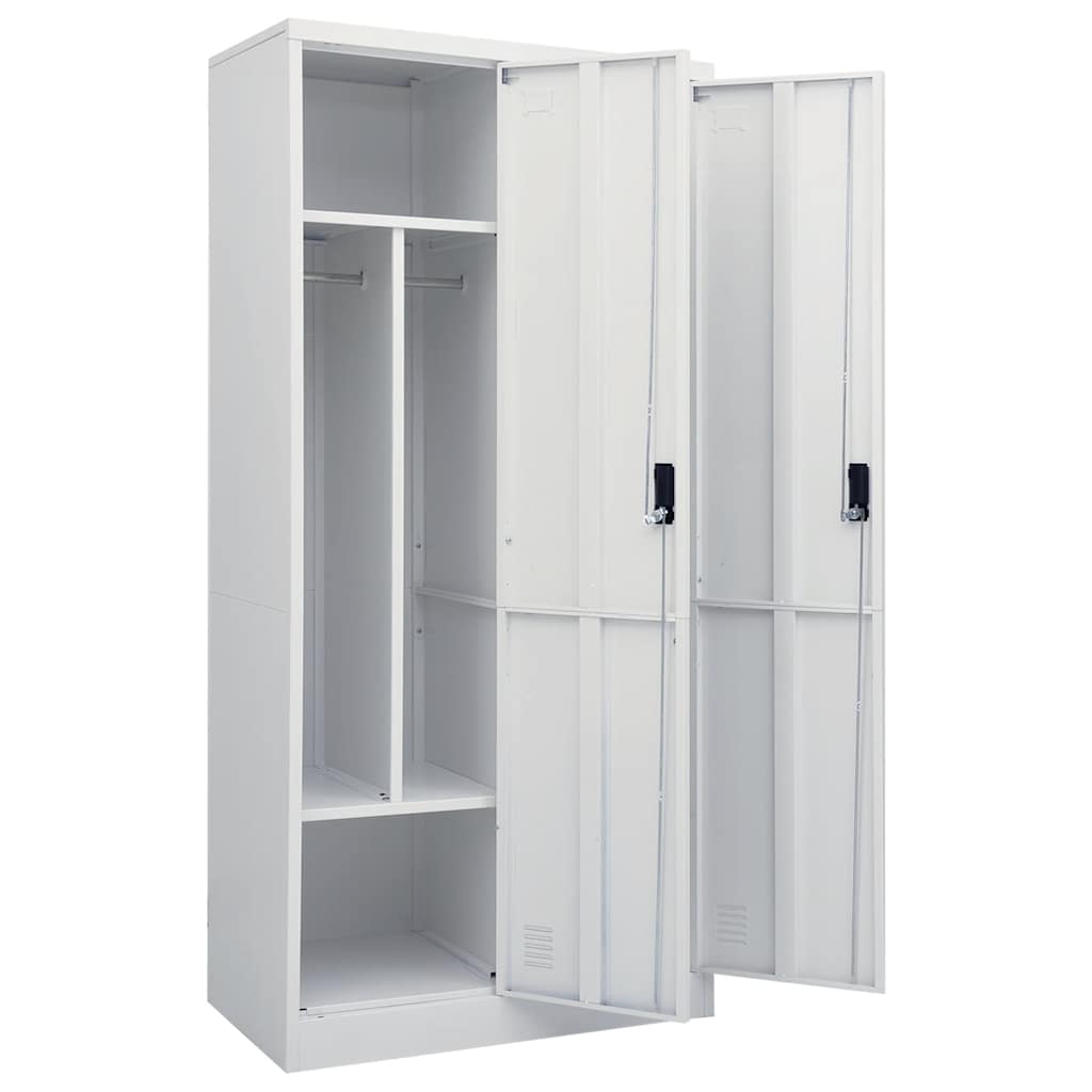 Kleiderschrank Weiß 80x50x180 cm Stahl