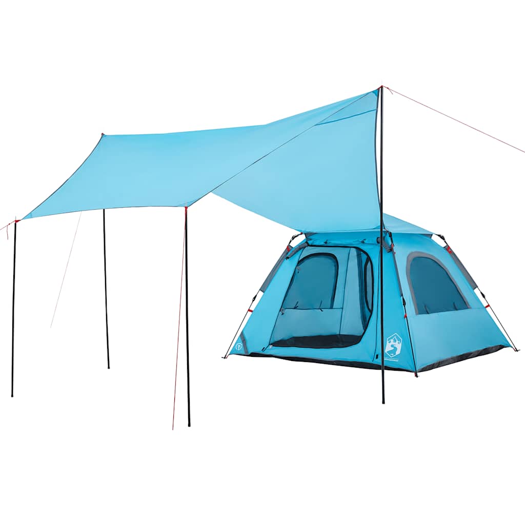 Kuppel-Campingzelt 4 Personen Grün Quick Release
