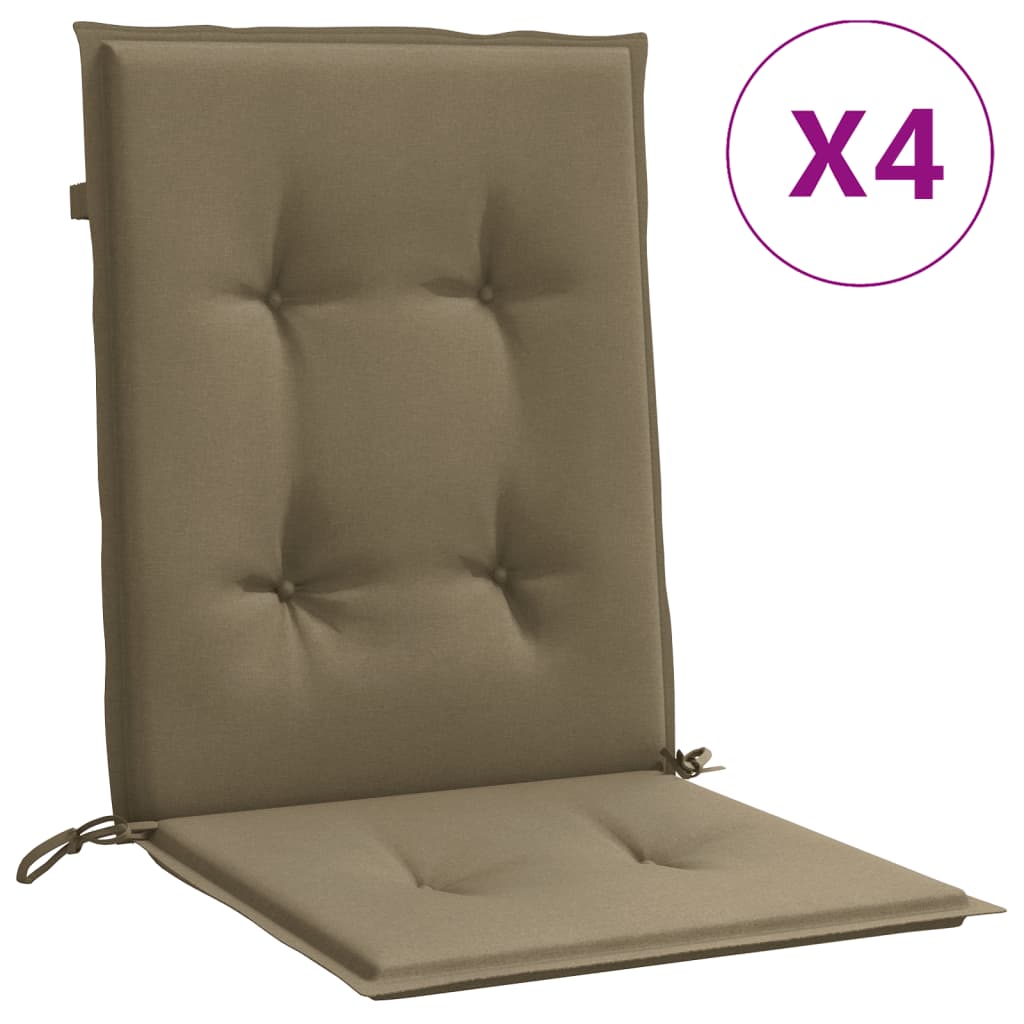 Niedriglehner-Auflagen 2 Stk Melange Anthrazit 100x50x7cm Stoff