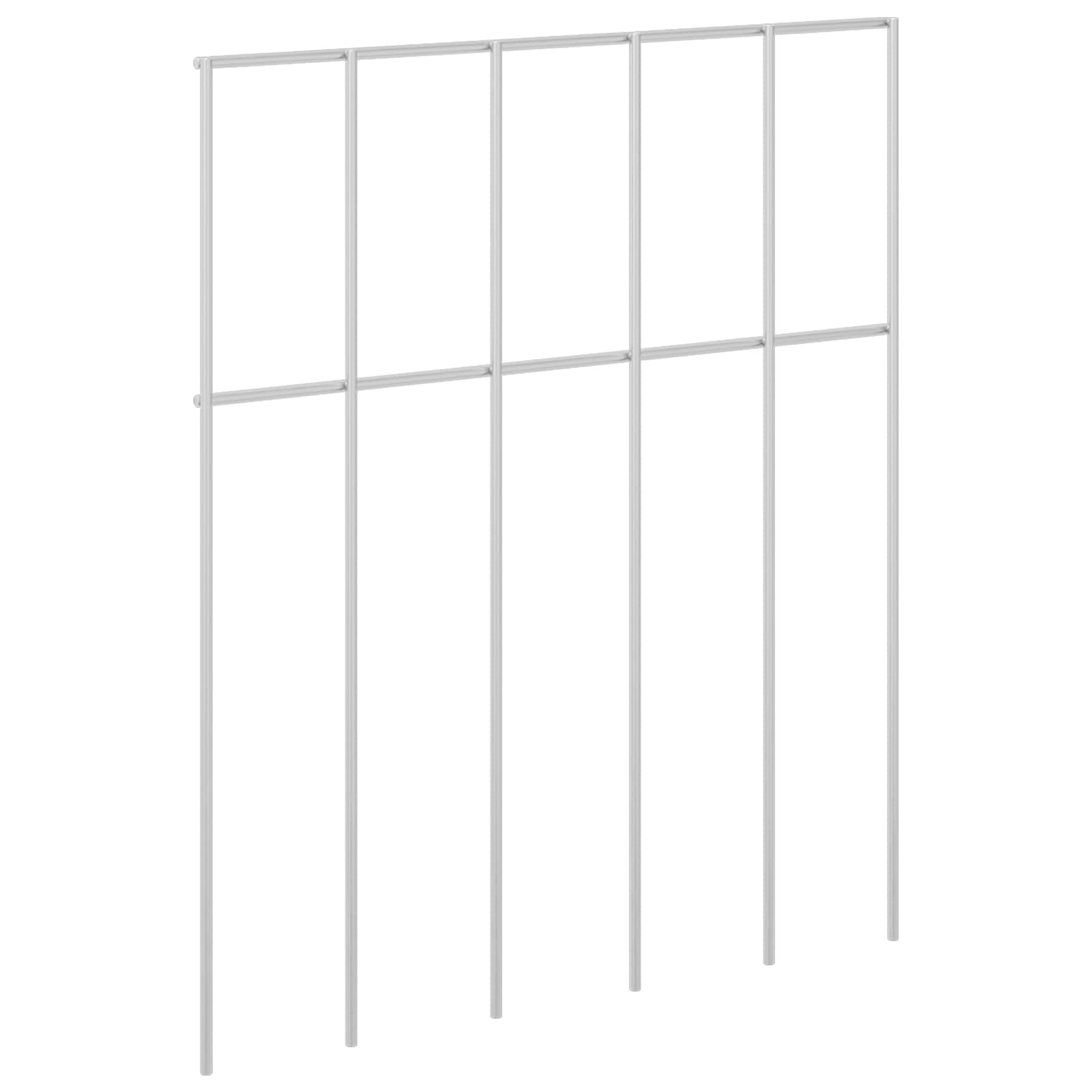 Gartenzaun-Paneel 12 pcs Verzinkter Stahl Silber