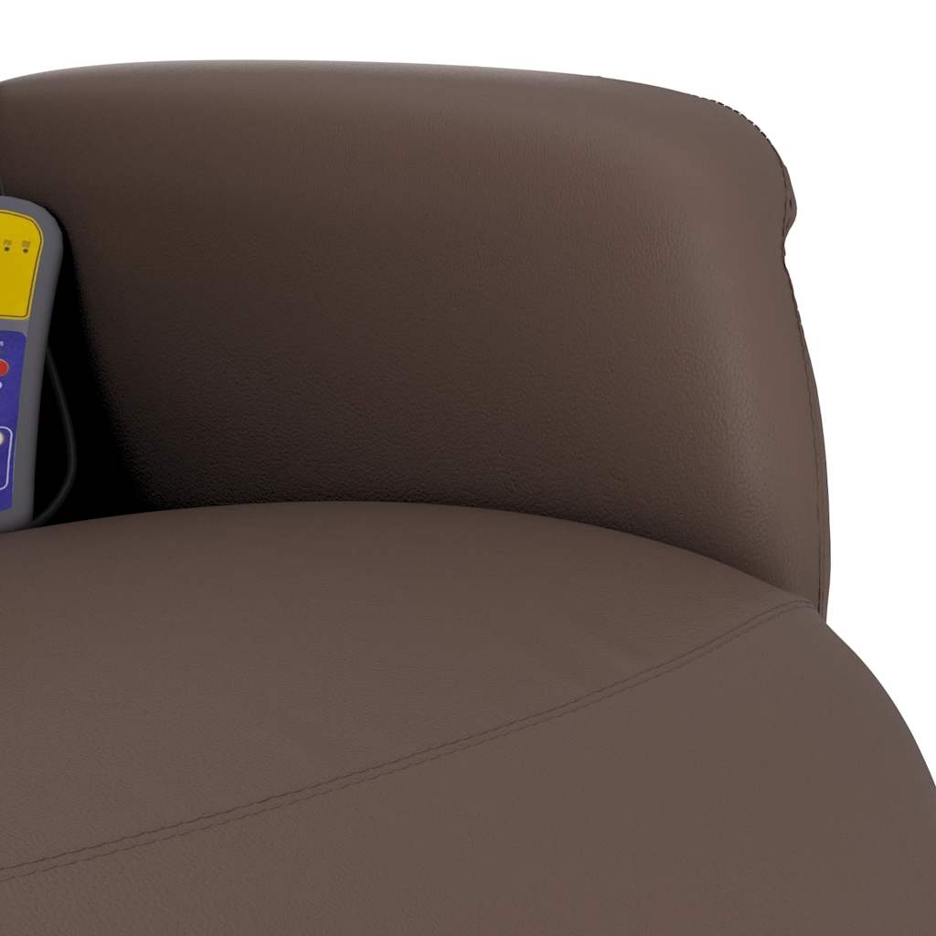 Massagesessel mit Fußteil Creme Kunstleder