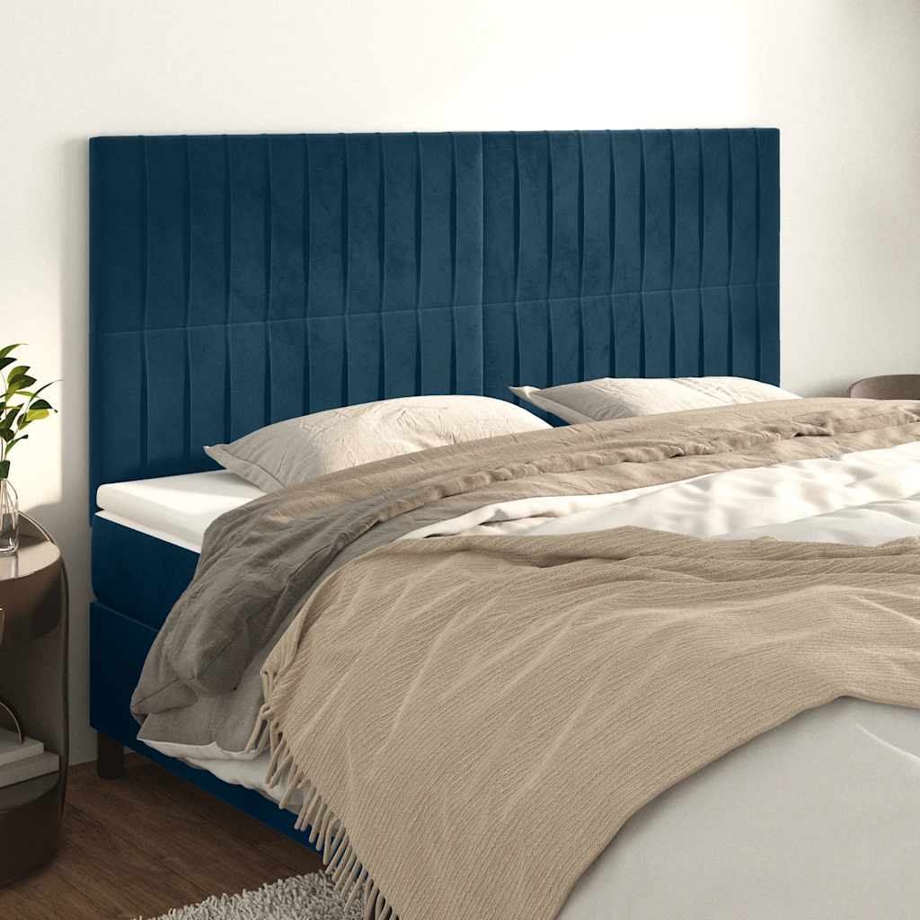 Kopfteil Hellgrau 80x5x118/128 cm Samt