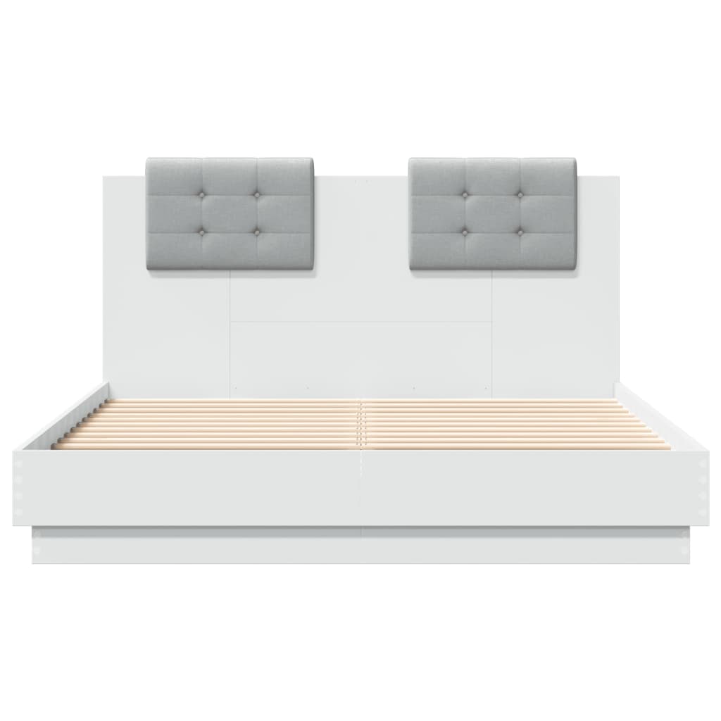 Bettgestell mit Kopfteil Grau Sonoma 180x200 cm Holzwerkstoff