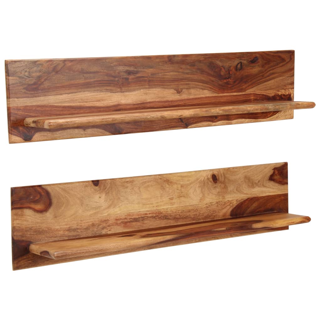 Wandregale 2 Stk. 58x26x20 cm Massivholz Akazie