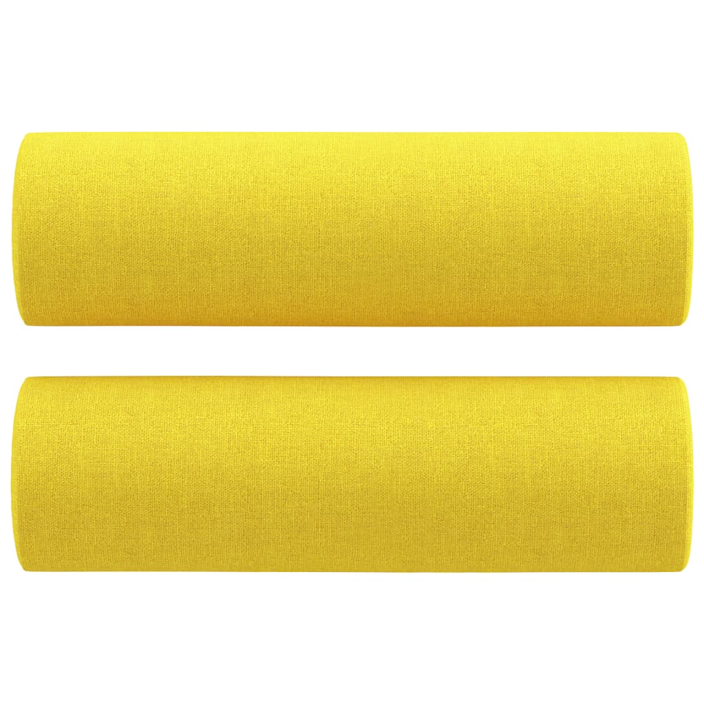 2-Sitzer-Sofa mit Zierkissen Braun 120 cm Stoff