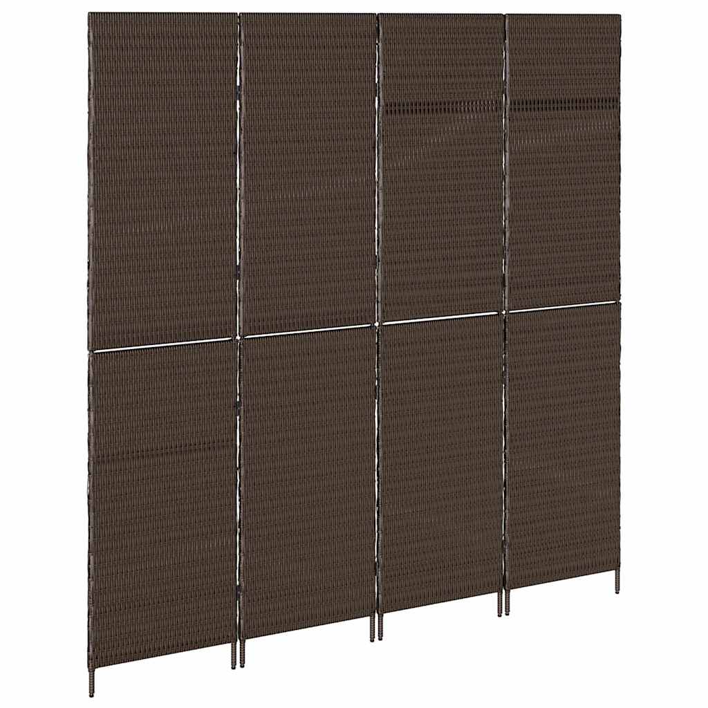 Raumteiler Schwarz 146 x 180 cm Poly-Rattan