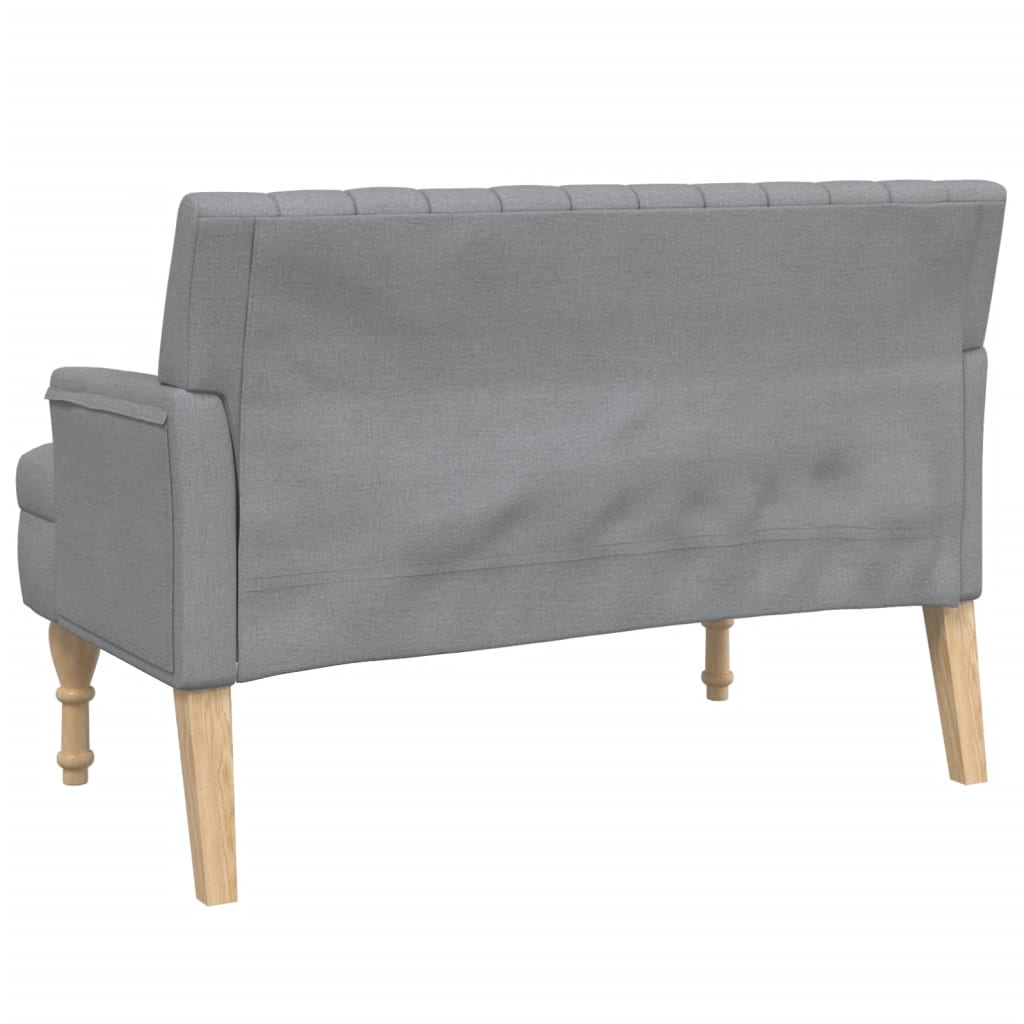 Sitzbank mit Kissen Dunkelgrau 113x64,5x75,5 cm Stoff