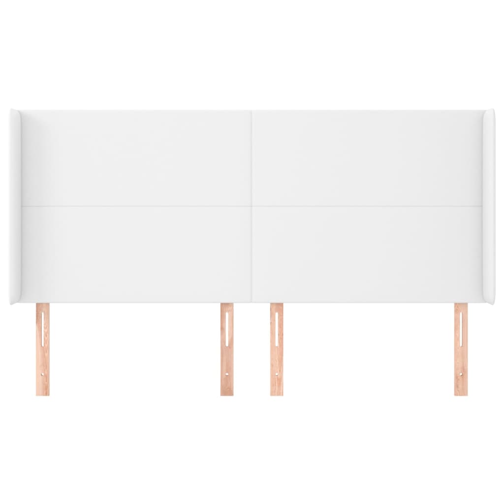 Kopfteil mit Ohren Creme 83x16x78/88 cm Kunstleder