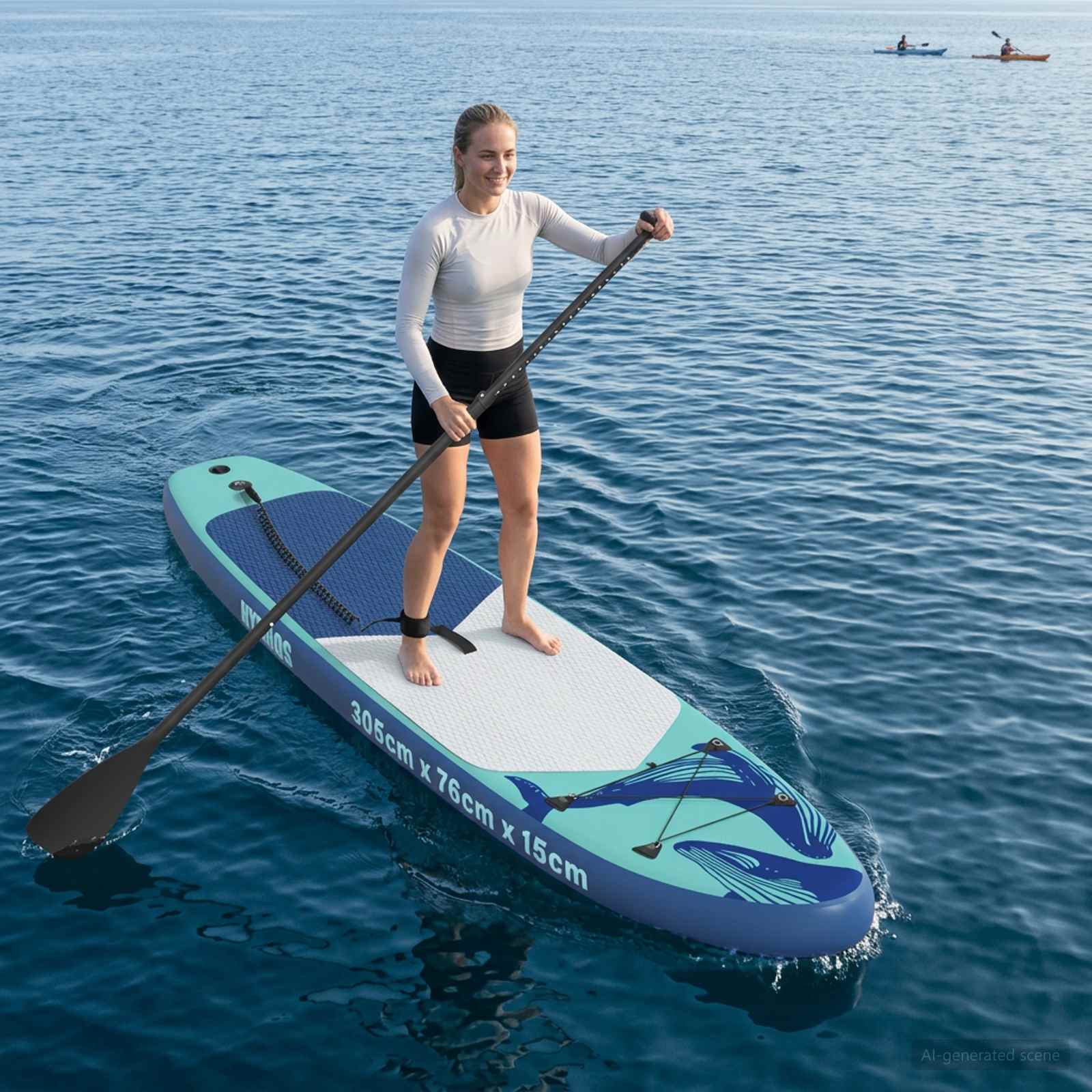 Aufblasbares Stand Up Paddle Board HYDROS 305 x 76 x 15 cm für