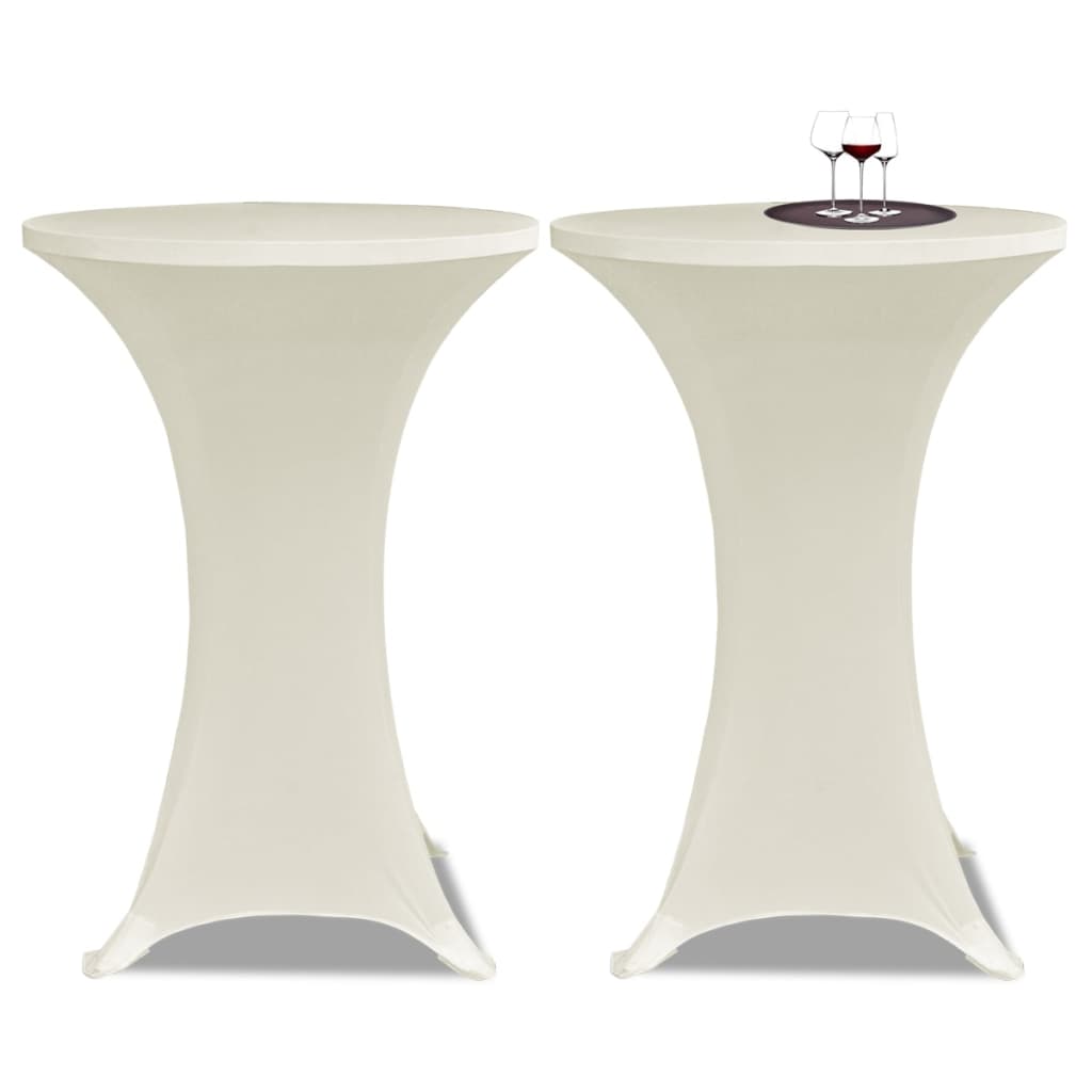 Tischhusse Stretchhusse 2 Stk 70 cm Anthrazit