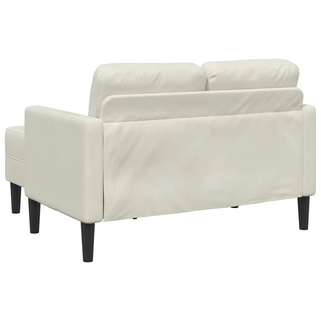 2-Sitzer-Sofa mit Chaiselongue L-Form Blau 125 cm Samt