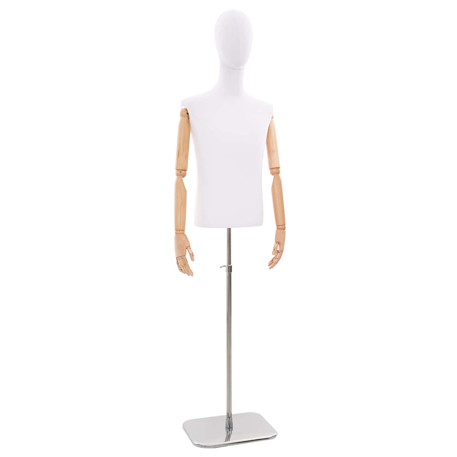 Verstellbare Mannequin 165-213 cm mit Fuß Weiblich PP Weiß