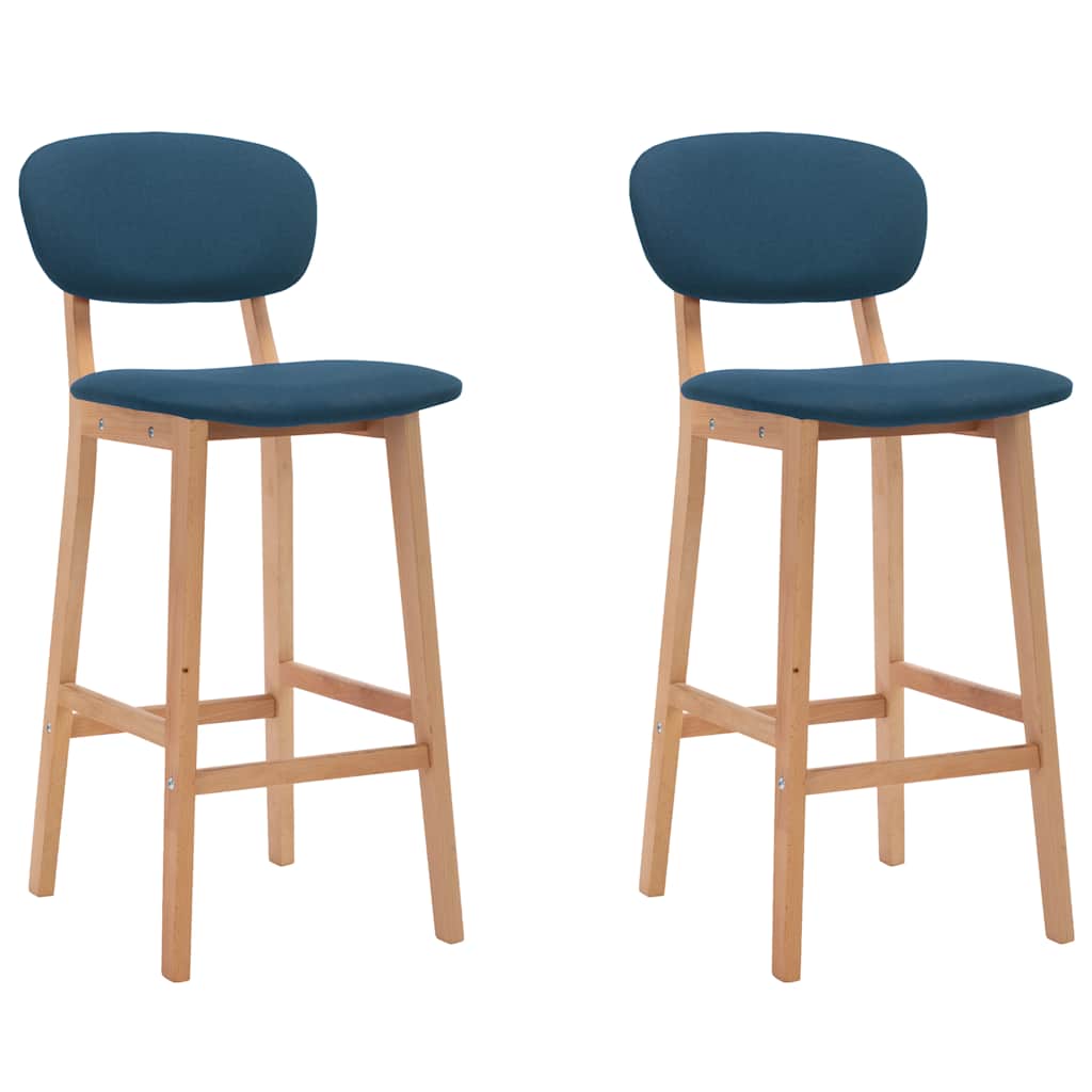 Barhocker 2 Stk. Braun Stoff