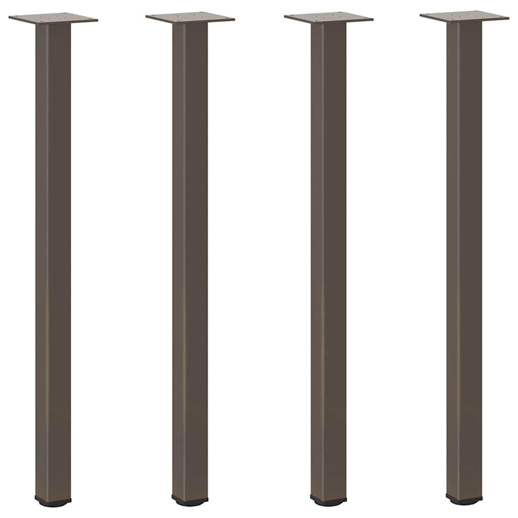 Bartischbeine 4 Stk. Schwarz 100-102 cm Stahl