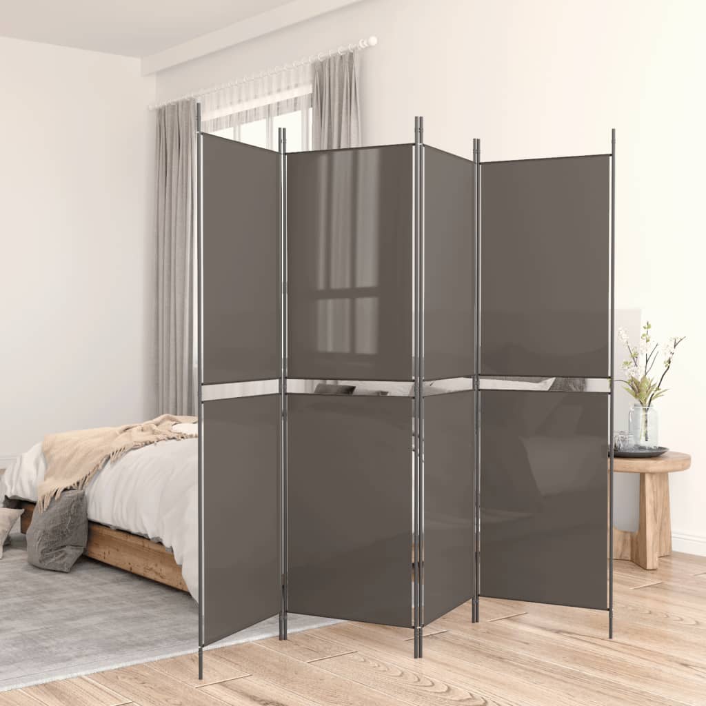 3-teiliger Raumteiler Beige 150 x 180 cm Stoff