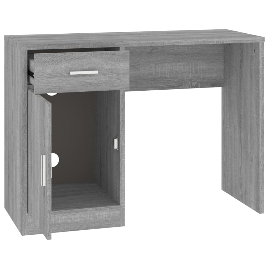 Schreibtisch mit Schublade und Schrank Eiche 100x40x73 cm