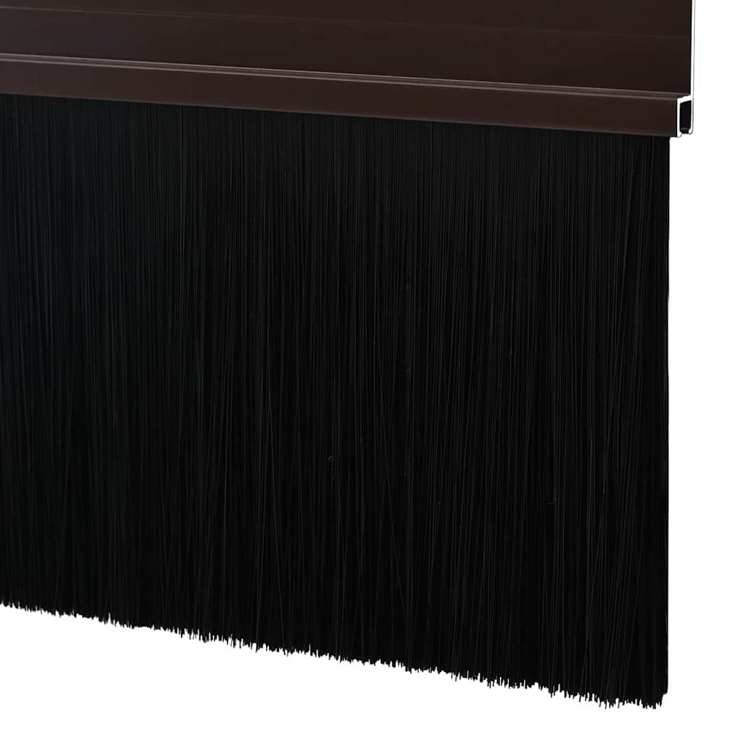 Selbstklebende Türbürstendichtungen 2 pcs Braun 100 cm