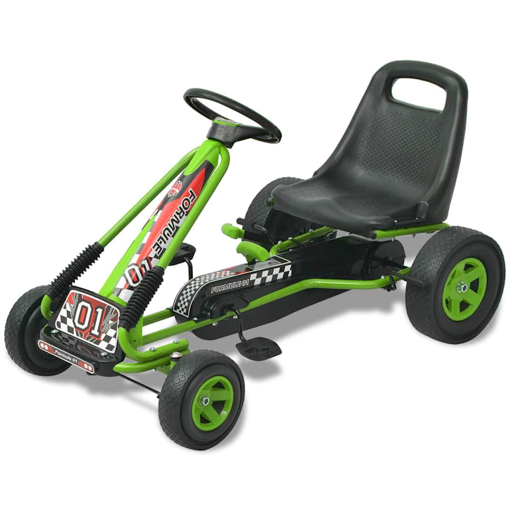 Pedal Go-Kart mit verstellbarem Sitz Blau