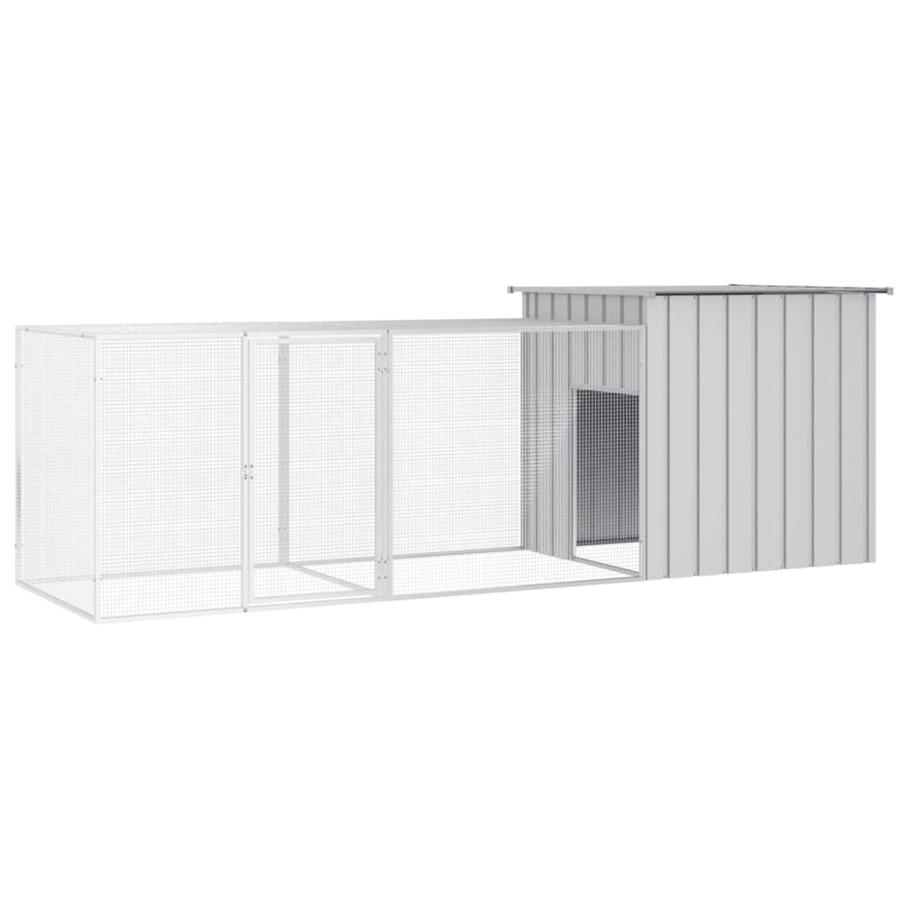 Hühnerkäfig Anthrazit 200x91x100 cm Verzinkter Stahl