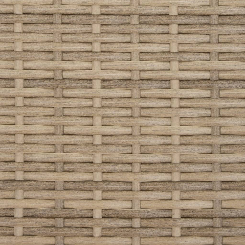 Doppel-Sonnenliege mit Dach und Auflagen Schwarz Poly Rattan