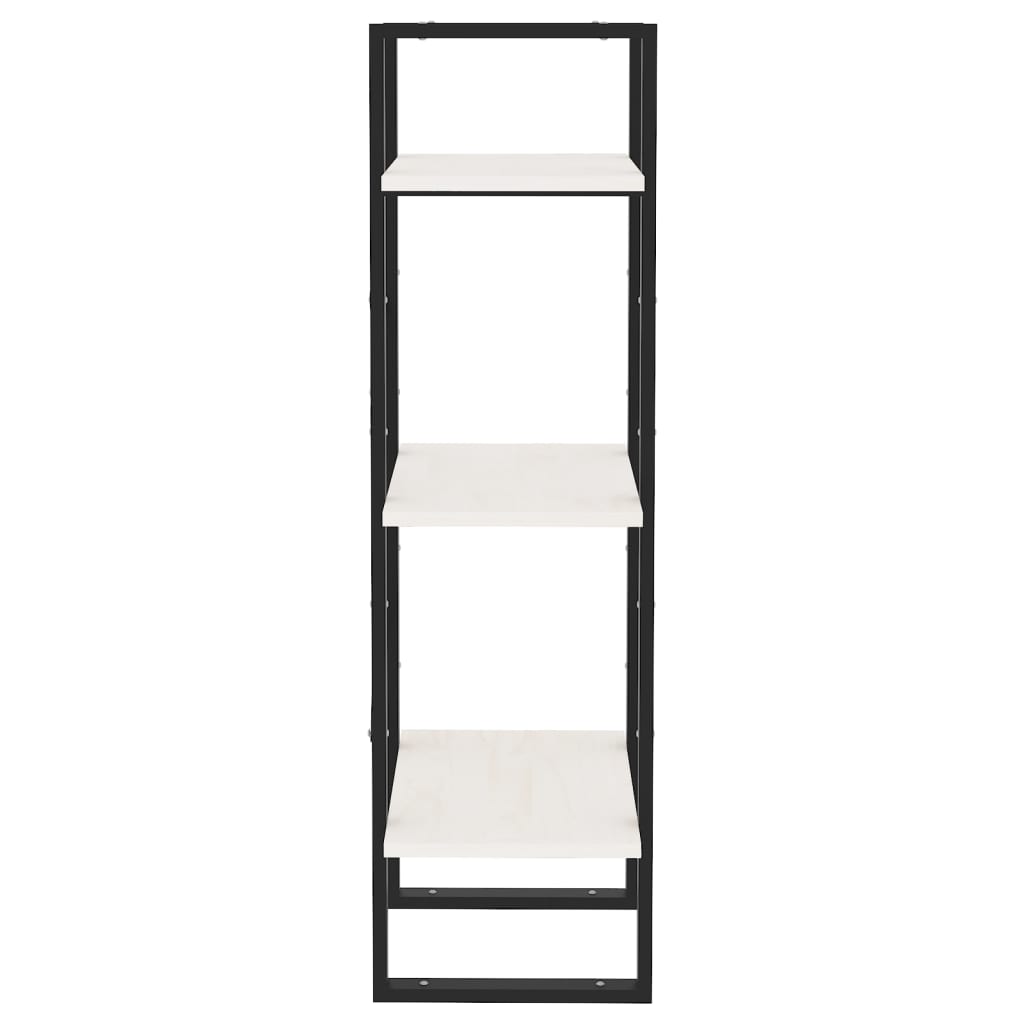 Bücherregal 3 Fächer Weiß 40x30x105 cm Holzwerkstoff