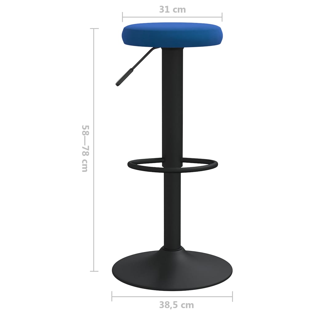 Barhocker 2 Stk. Schwarz Samt