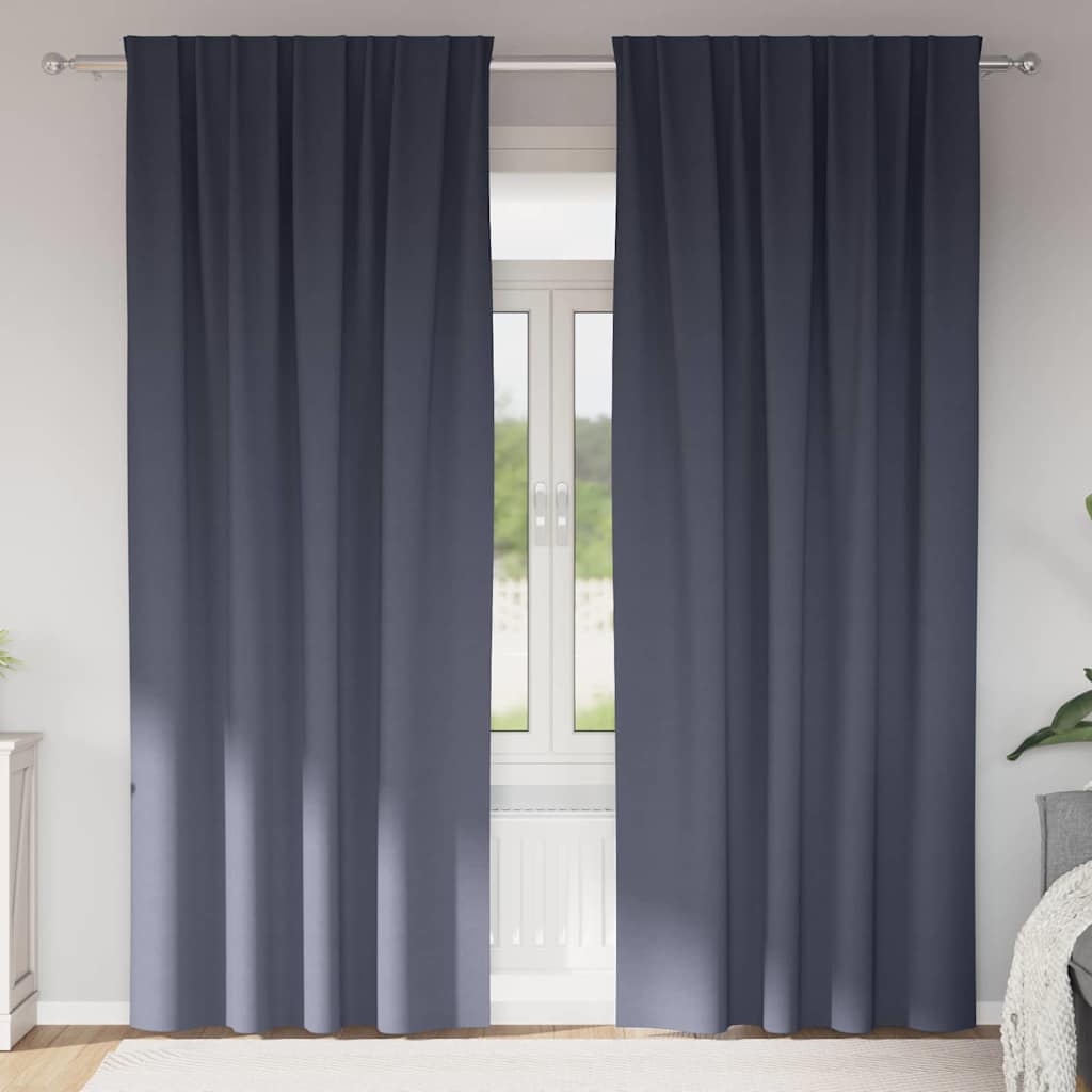 Verdunkelungs-Vorhänge mit Ringen 2 pcs Beige 140 x 140 cm