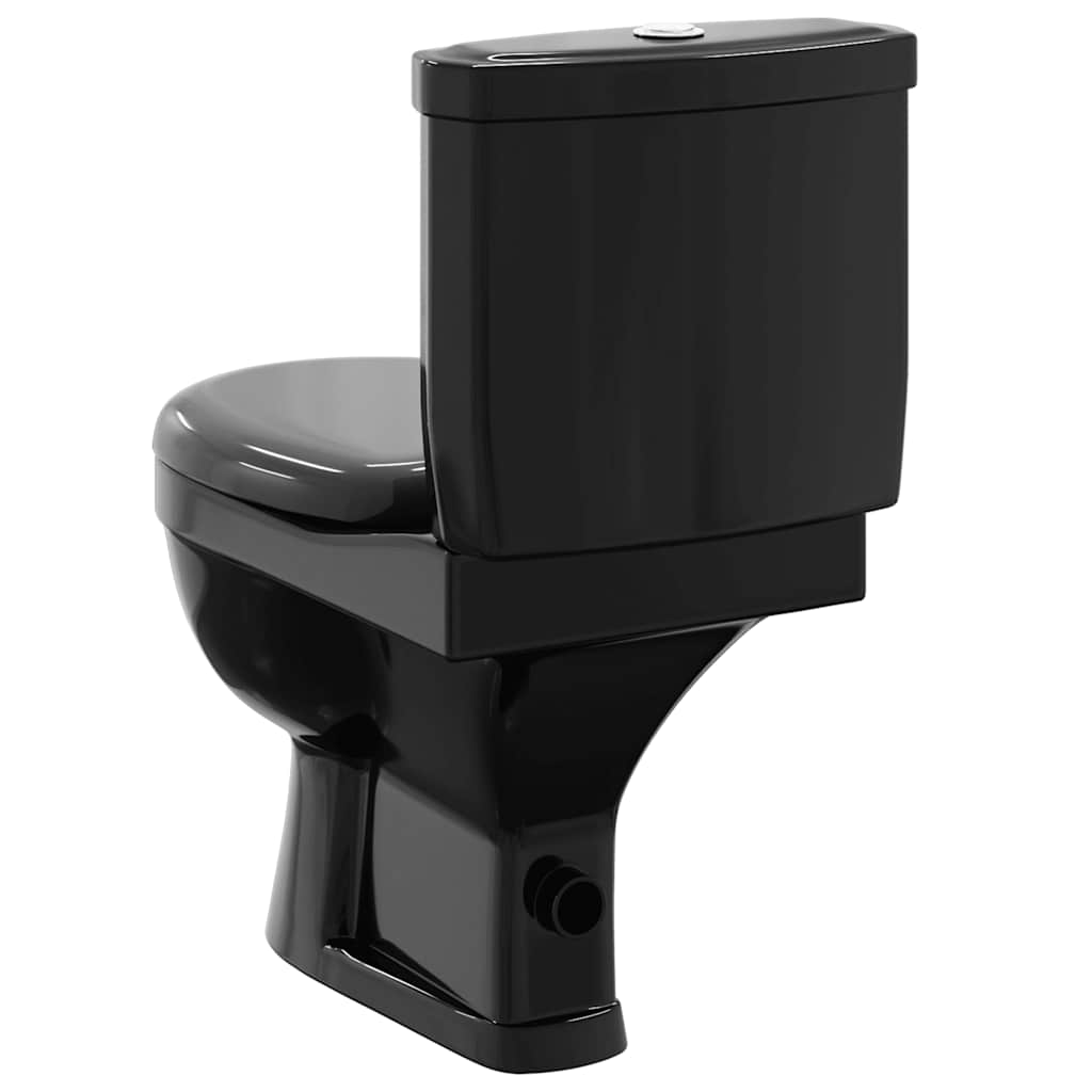 Toilette mit Spülkasten Weiß