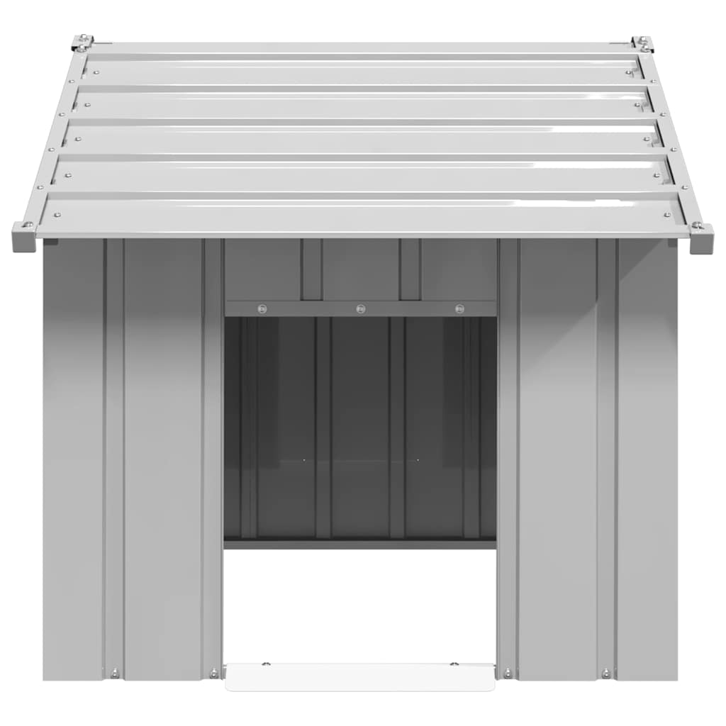 Hundehütte mit Dach 85x107x81 cm Verzinkter Stahl