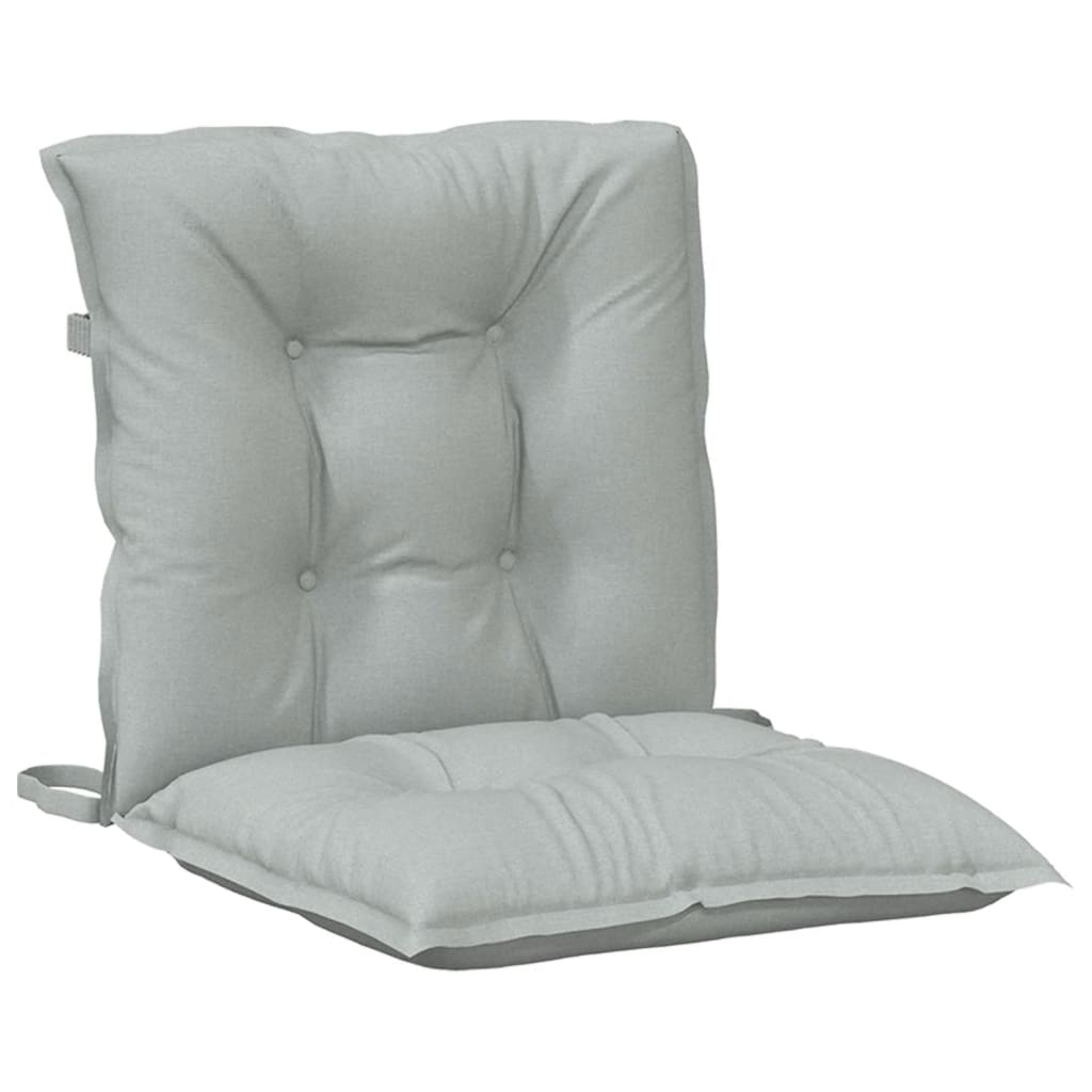 Niedriglehner-Auflagen 2 Stk Melange Anthrazit 100x50x7cm Stoff