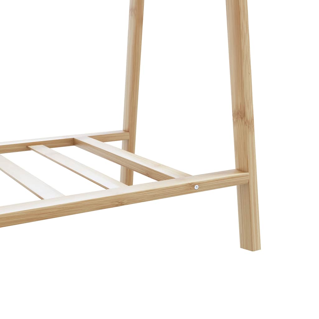 Kleiderständer mit Ablagen und Rollen 96x45,5x155,5 cm Bambus