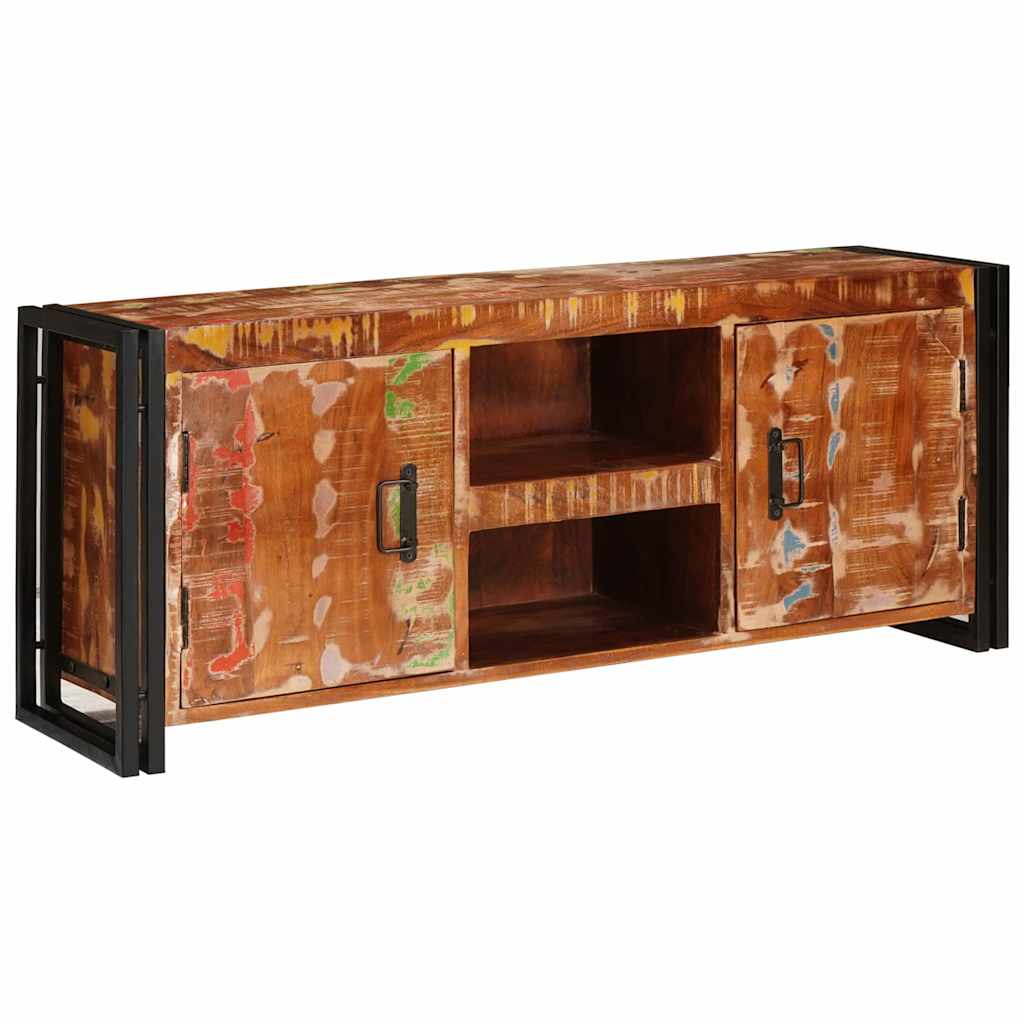 TV-Schränk mit Regal Braun 120 x 33 x 50 cm Massivholz Akazie