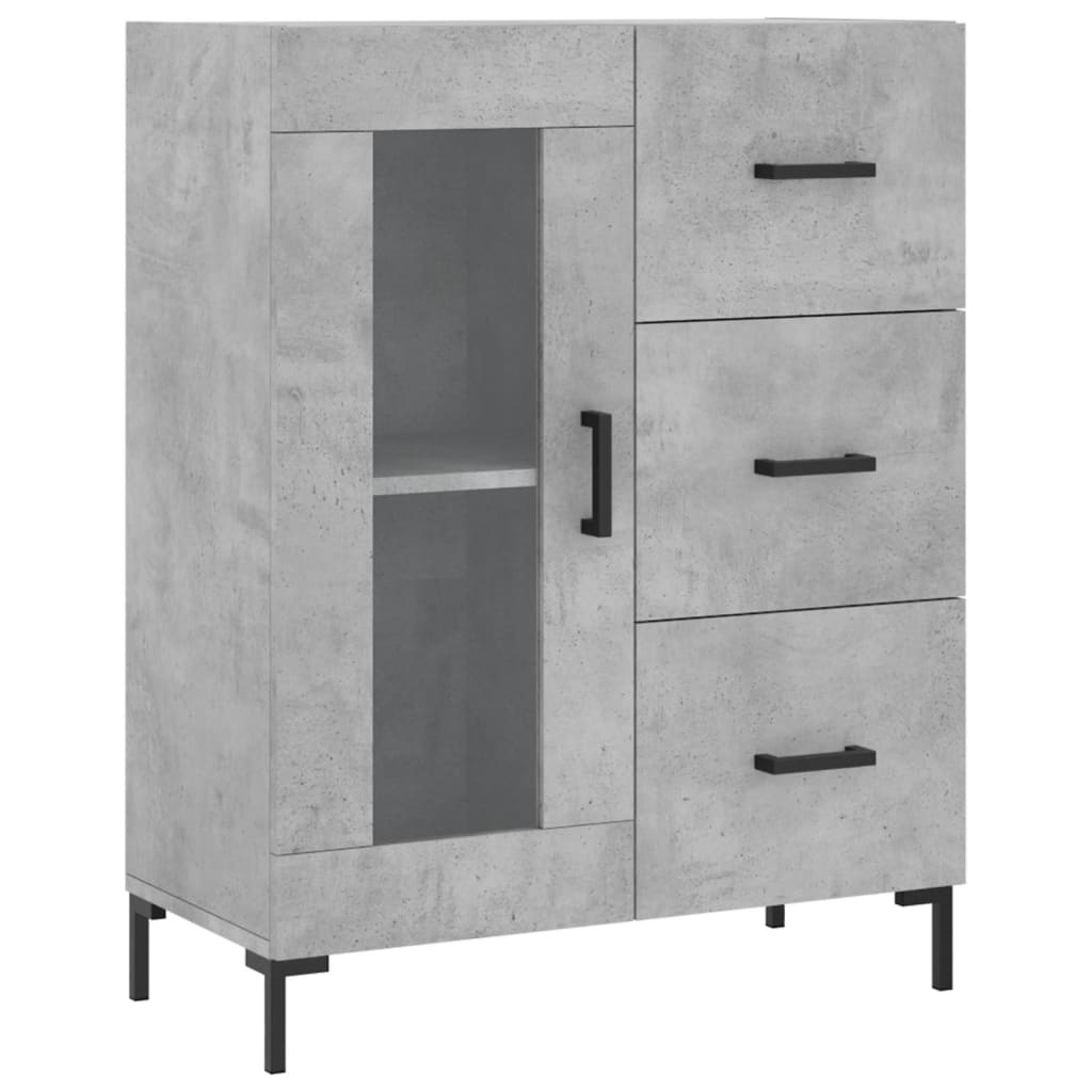 Highboard Hochglanz-Weiß 69,5x34x180 cm Holzwerkstoff