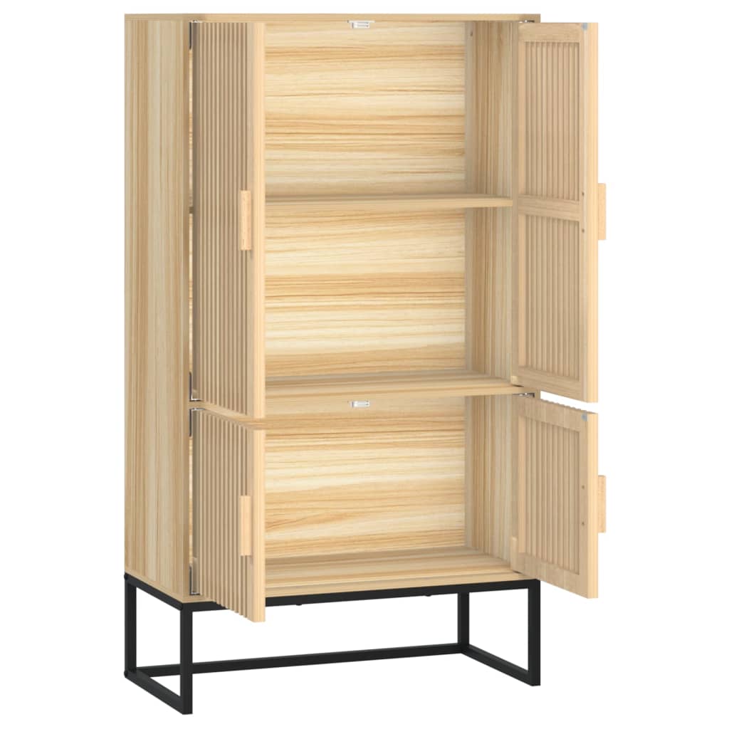 Highboard Weiß 70x35x125 cm Holzwerkstoff