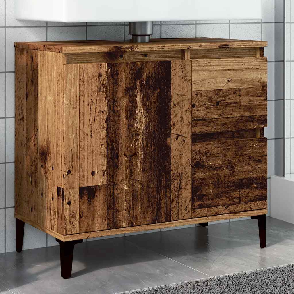 Badschrank Weiß 65x33x60 cm Holzwerkstoff